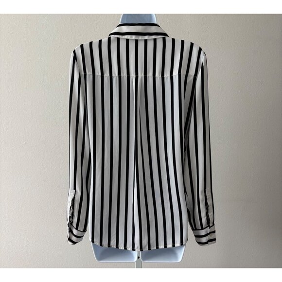 Express Shirt Small Portofino Button-Down Striped Preppy Corp Core Parisian Chic - Picture 2 of 13